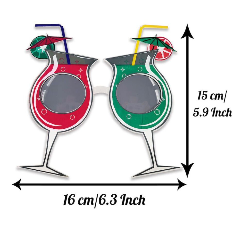 Kokteyl Temalı Hawaii Yaz Partisi Gözlüğü