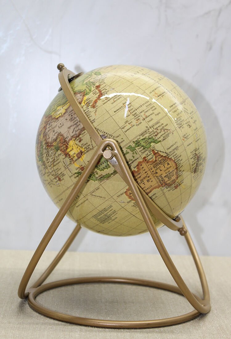 Dekoratif Metal Standlı Dünya Küre - Model 3