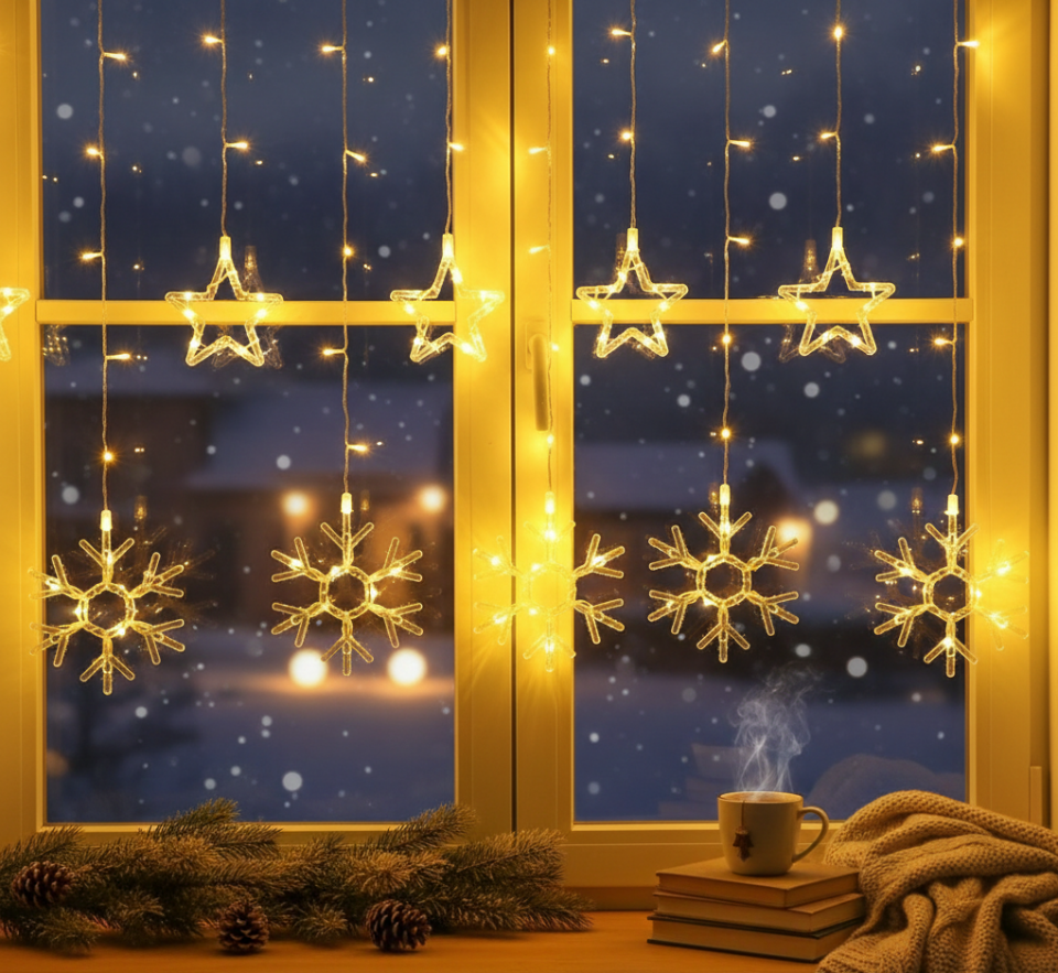 Kar Tanesi Perde Led