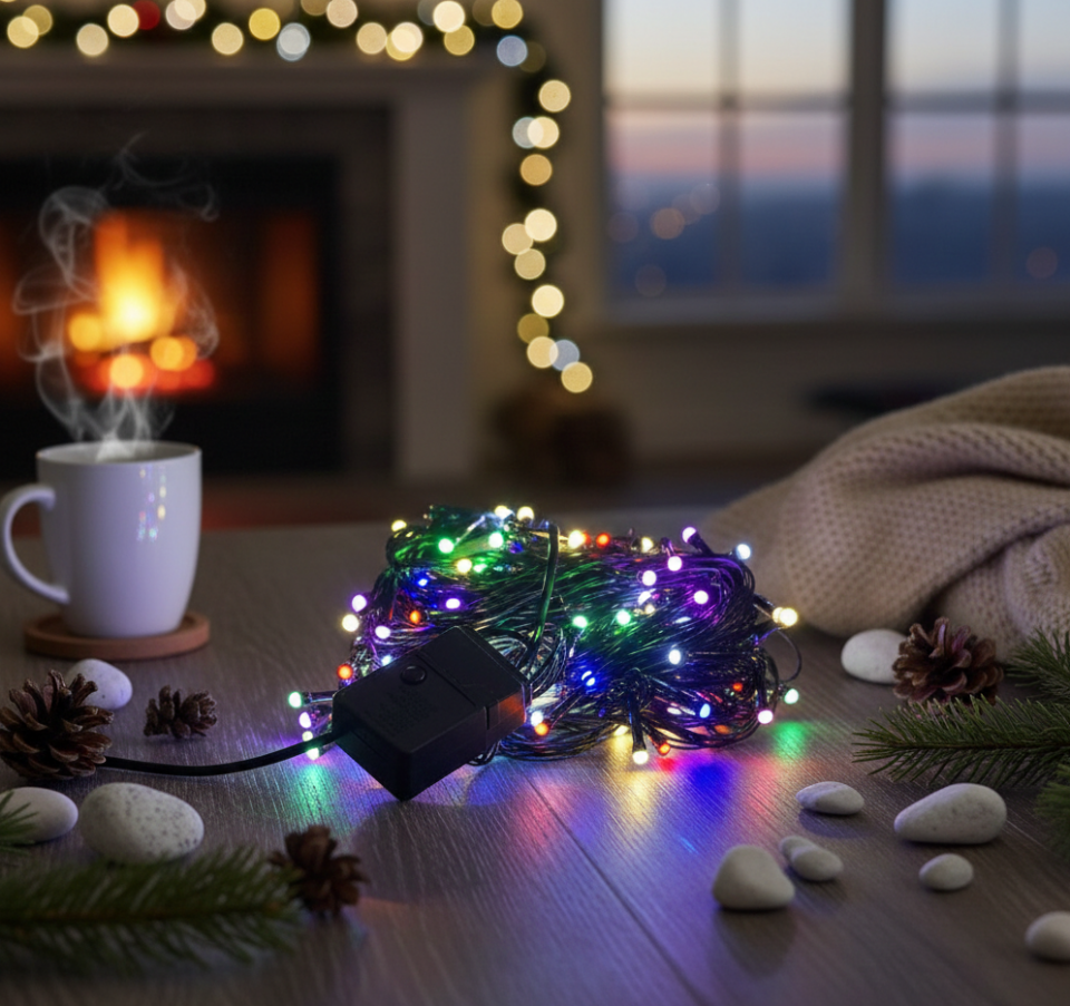 LED Damla Uçlu RGB Dekoratif Işık 10 Metre 100