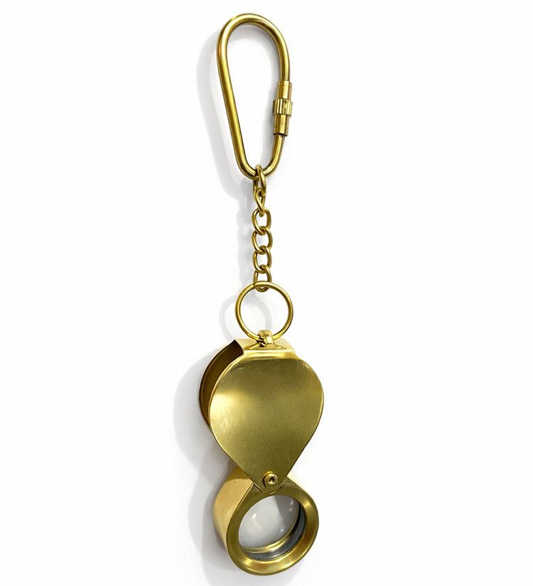 Pirinç Kapaklı Büyüteç Anahtarlık