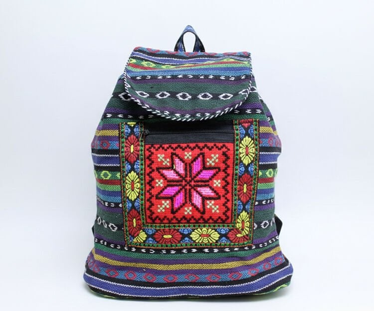 Kilim Desenli Sırt Çantası