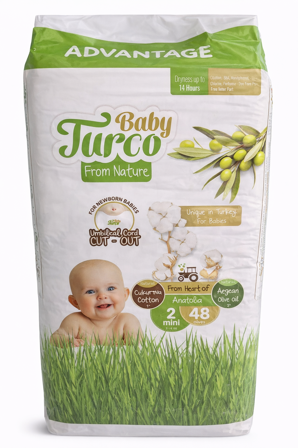 Baby Turco  2 Numara 48 Adet Cırtlı Bez