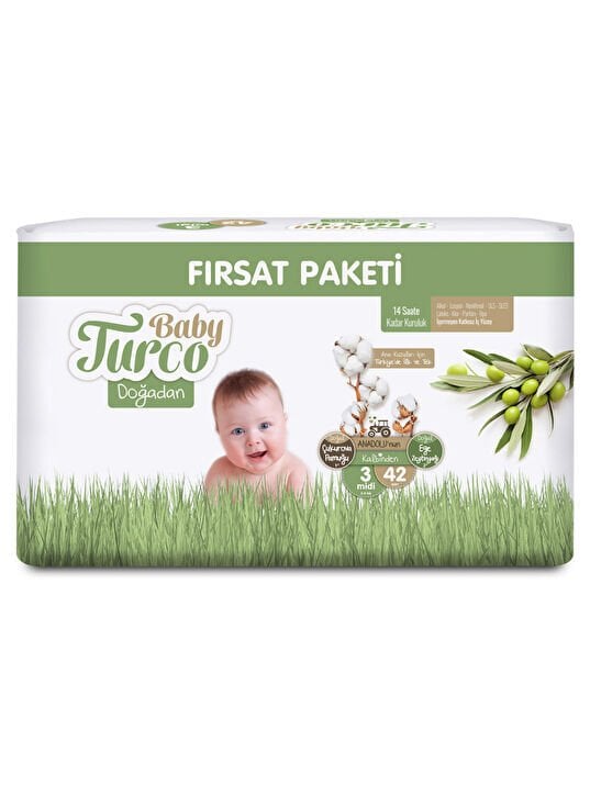 Baby Turco 3 Numara 42 Adet Cırtlı Bez