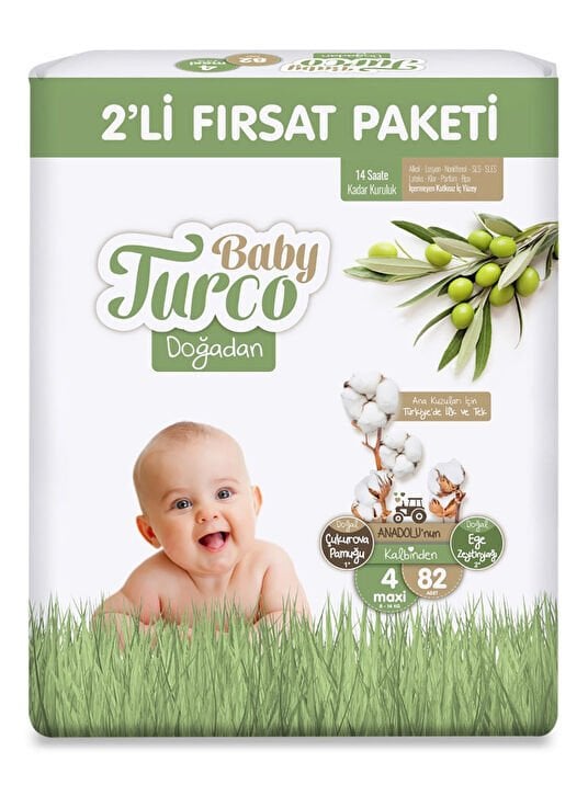 Baby Turco  4 Numara 82 Adet Cırtlı Bez