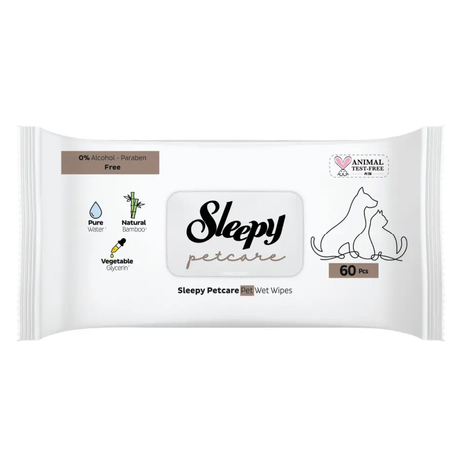Sleepy Evcil Hayvan Islak Havlusu 60 Yaprak