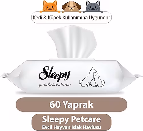 Sleepy Evcil Hayvan Islak Havlusu 60 Yaprak