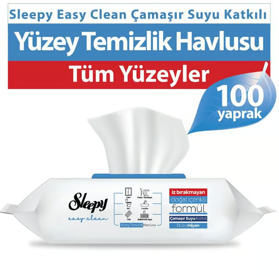 Sleepy Yüzey Temizlik Havlusu Mavi Çam Kokulu