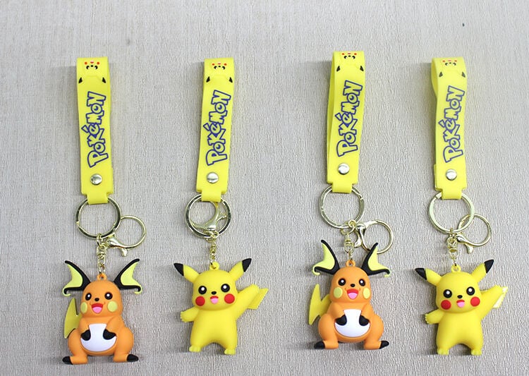 Pikachu Raichu Silikon Anahtarlık