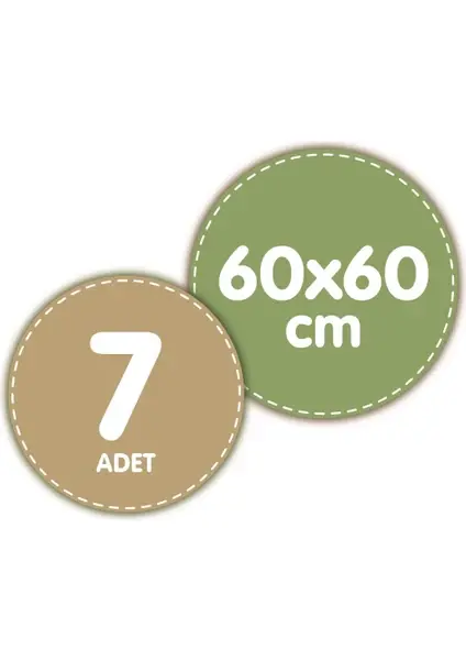 Baby Turco Bebek Bakım Örtüsü 60X60 Cm 7 Adet