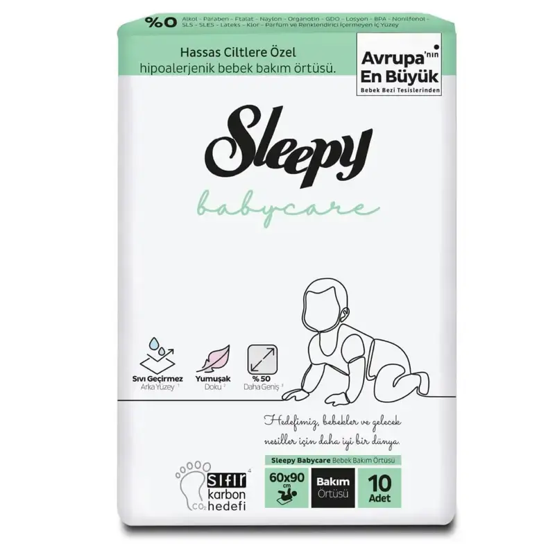 Sleepy Bebek Bakım Örtüsü  60x 90 10 Adet