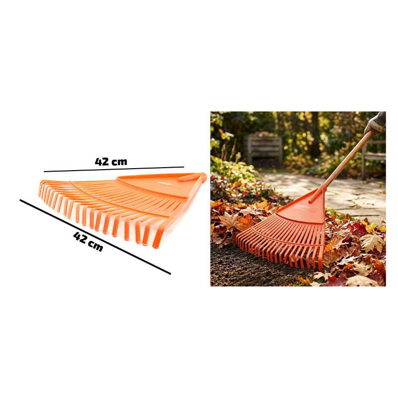 20 Dişli Yaprak Tırmığı - Plastik - 42 cm Genişlik