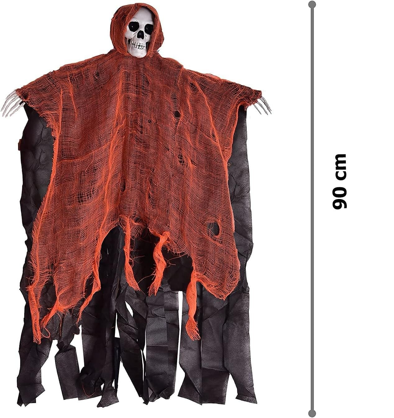 LED Işıklı Pelerinli Kuru Kafa Dekor