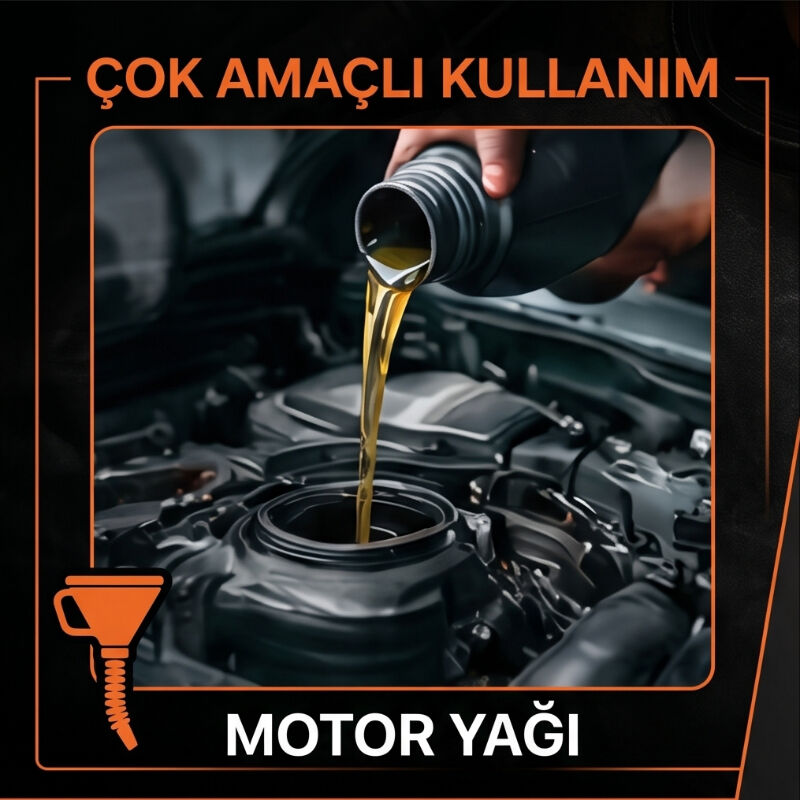Çelik Süzgeçli Huni - Spiralli ve Sabit Borulu - 2.2 Litre Kapasite