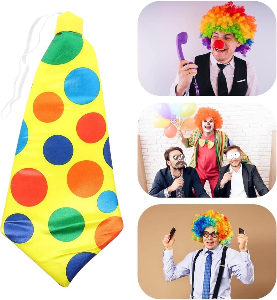 Palyaço Kravatı Lastikli Geniş Kesim