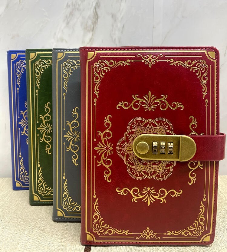 Özel Tasarım Şifreli Deri Defter Model 2