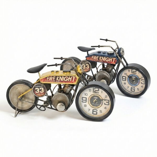 Yarış Motoru Tasarımlı Masaüstü Saat