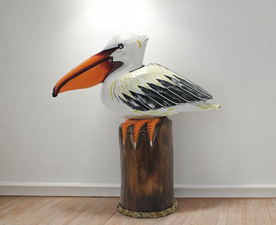 Ahşap Pelikan 45 Cm