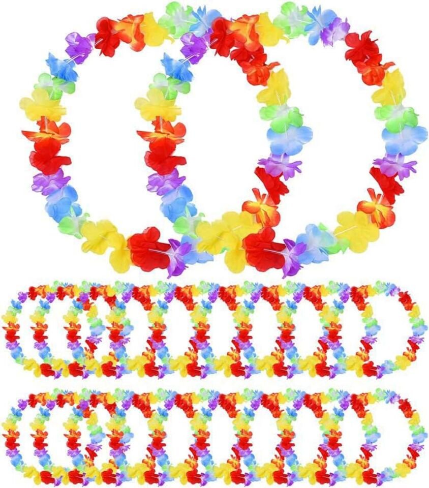 Hawaii Çiçekli Boyun Kolyesi 12 Adet