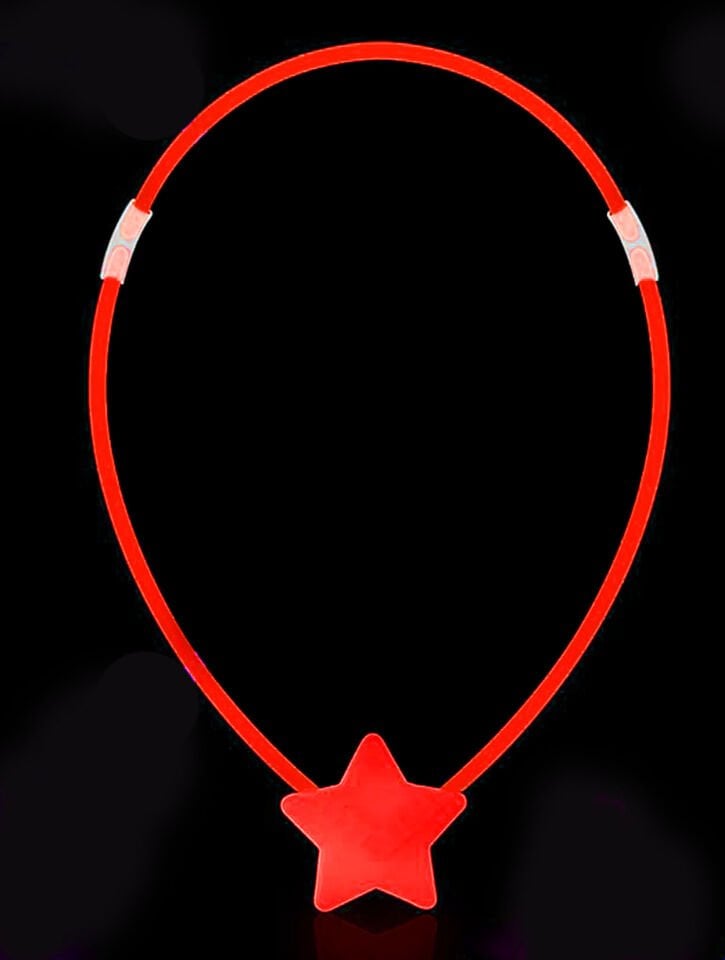 Karanlıkta Yanan Glow Stick Yıldız Kolye - 6 Adet