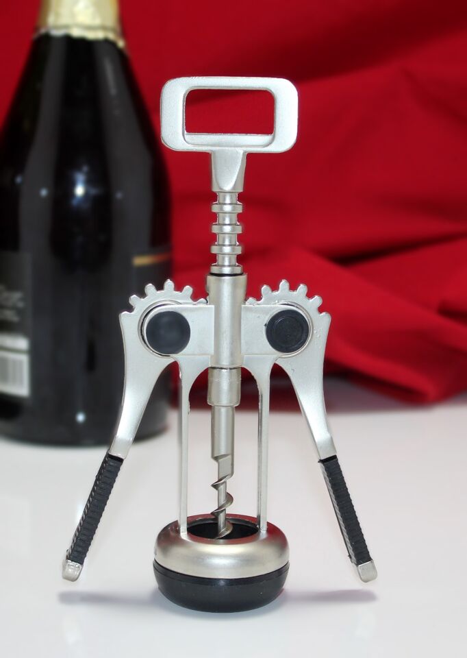 Paslanmaz Çelik Tirbuşon Şarap Açacağı Model 6