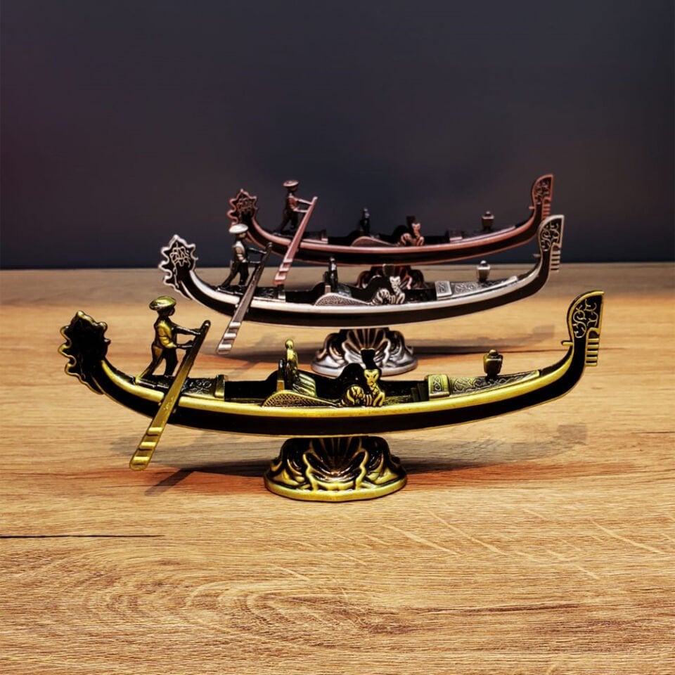 Metal Dekoratif Venedik Kayık