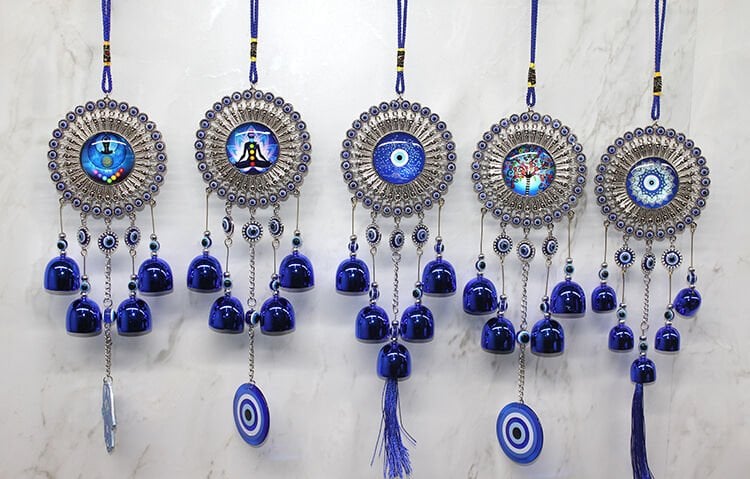 Metal Nazar Boncuğu Çan Model 9