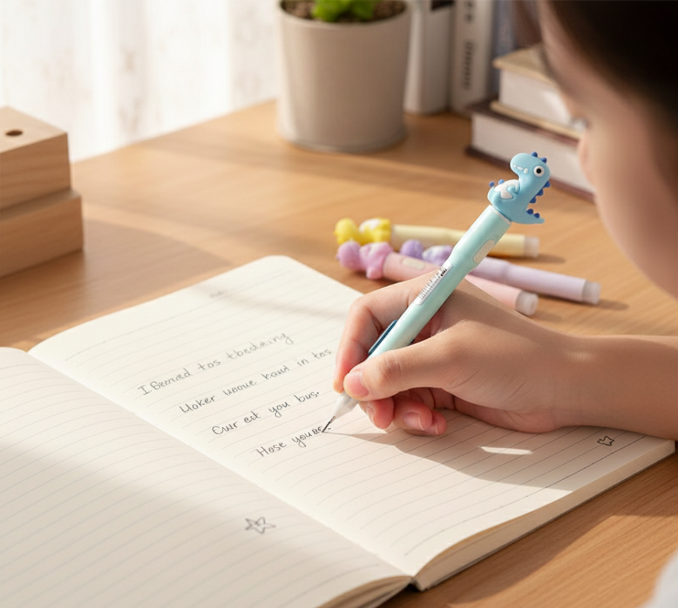 07 Uçlu Ledli Dinazor Tasarımlı Kalem