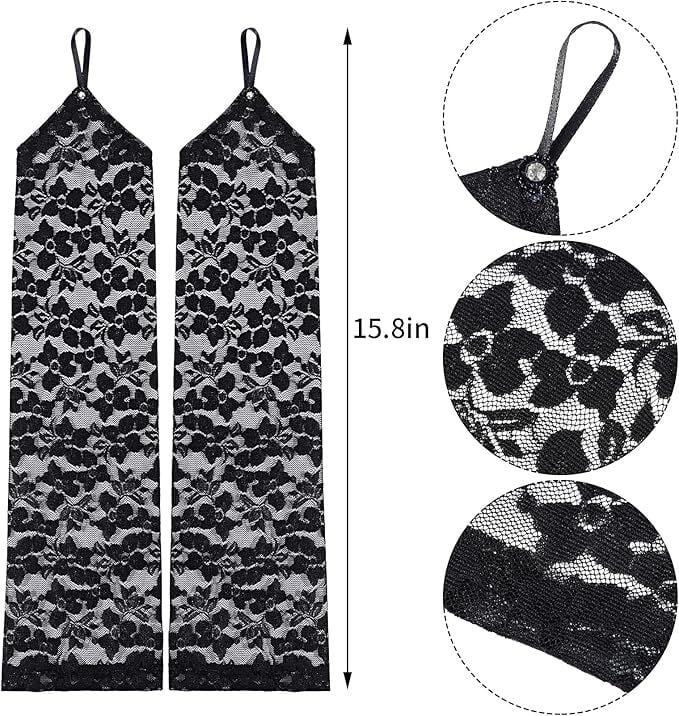 Parmak Askılı Zarif Dantel Eldiven