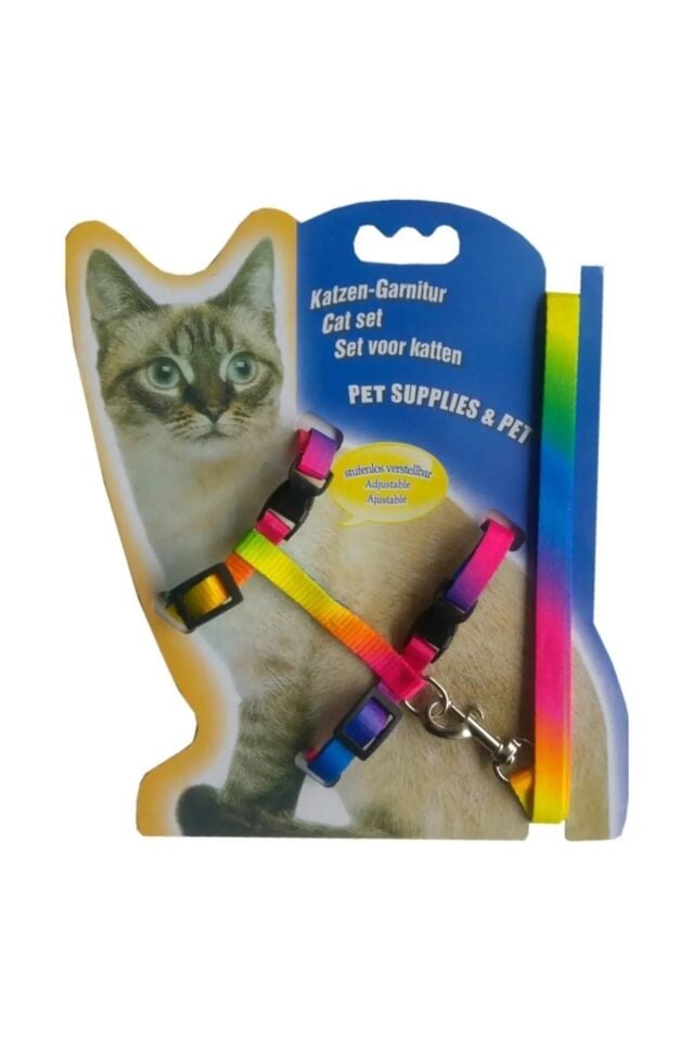 Multicolor Kedi Tasması