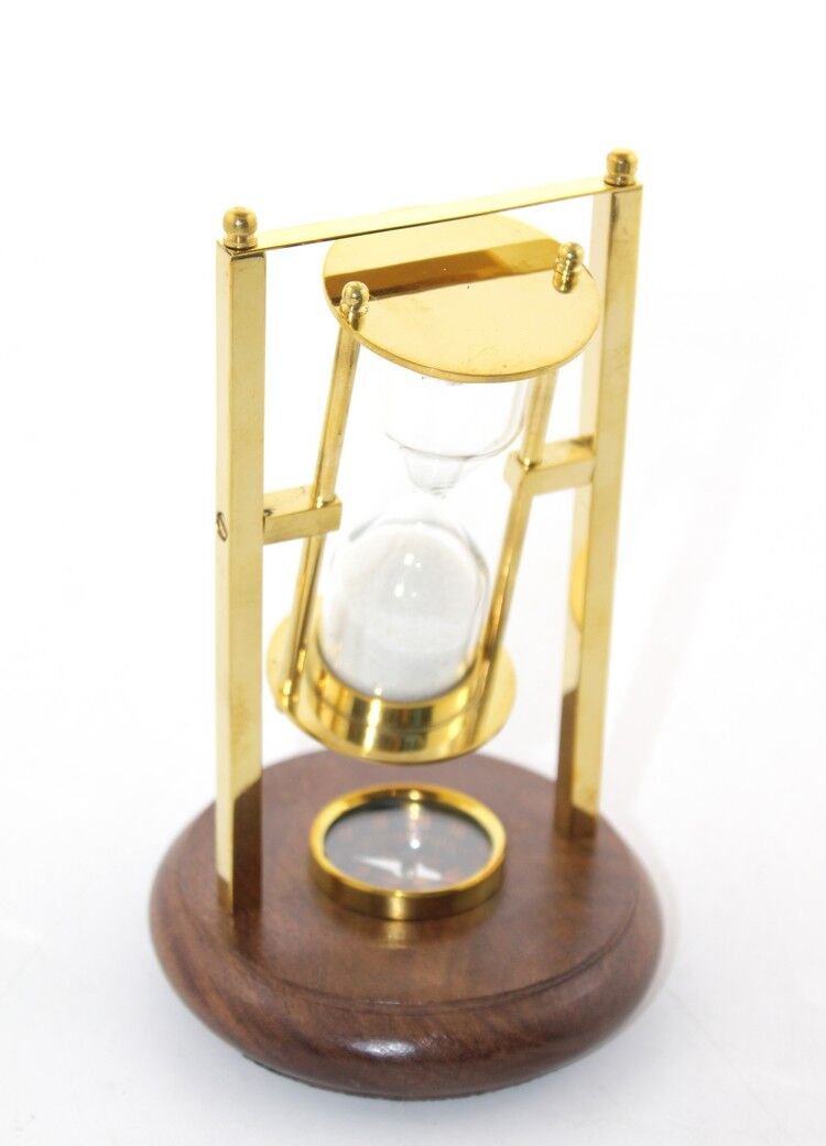 Pirinç Pusulalı Kum Saati Model 2