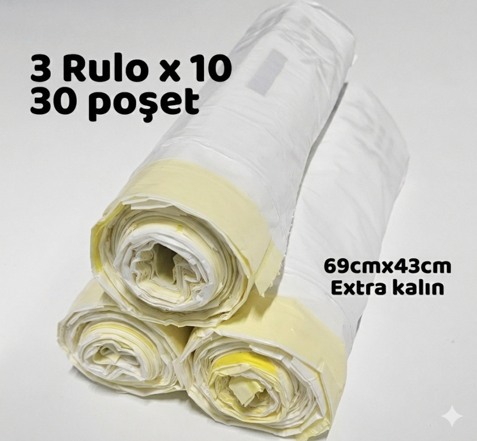 Neakasa M1/M1 Plus Akıllı Kedi Tuvaleti Uyumlu Büzgülü Çöp Poşeti | 30 Adet | 69x43cm