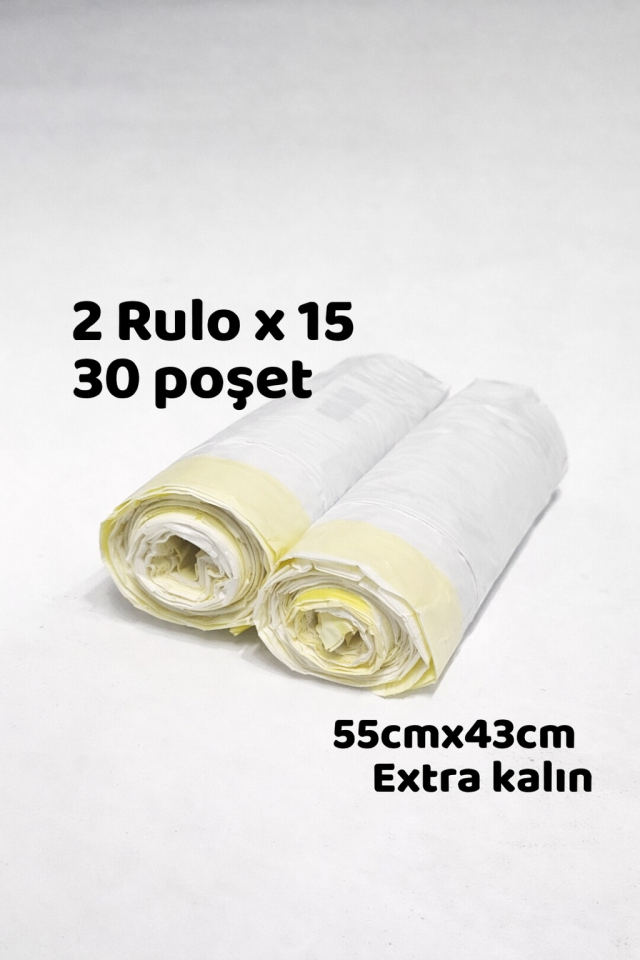 Otomatik Kedi Tuvaleti Poşeti 30 Adet 55cmx43cm | Büzgülü Çöp Torbası