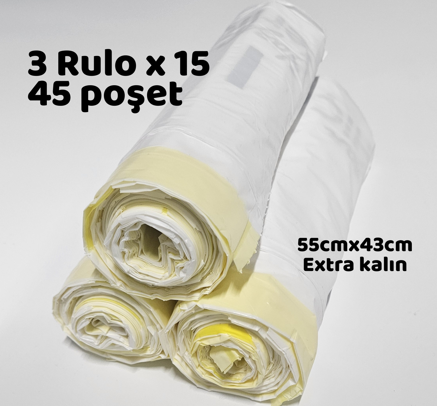 Petkit Purobot Max Pro Kedi Tuvaletiyle Uyumlu Çöp Poşeti | 45 Adet | 55x43cm