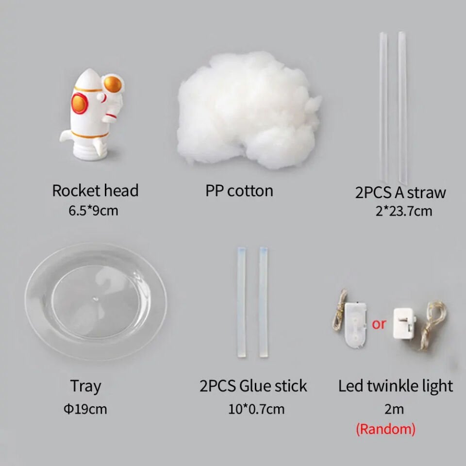 Kendin Yap Uçan Astronot Tasarımlı Gece Lambası