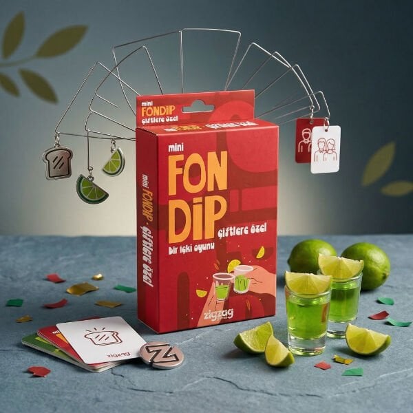 Mini Fondip Çiftlere Özel Eğlenceli Kart Oyunu