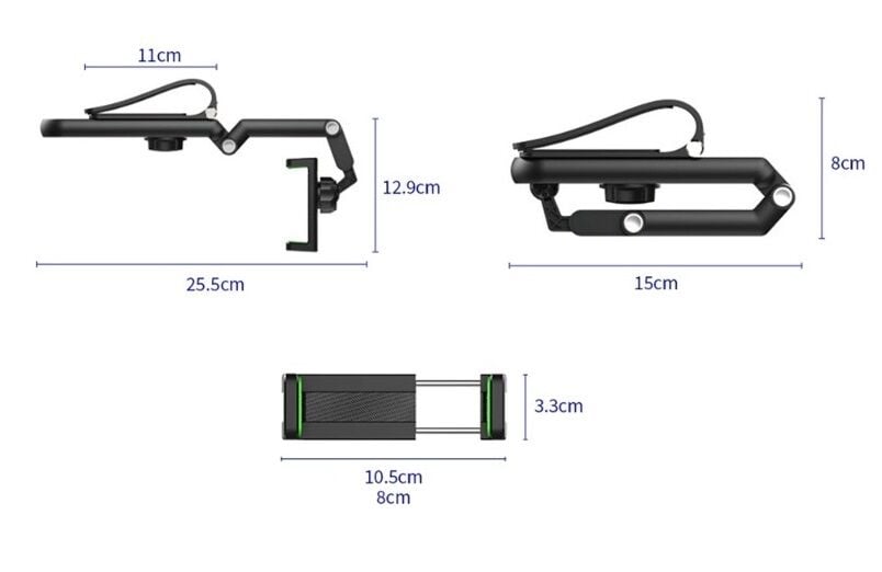 1080° Dönebilen Çok Fonksiyonlu Telefon Tutucu