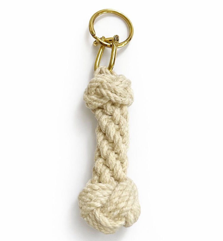 Pirinç Örgü Halat Tasarım Anahtarlık