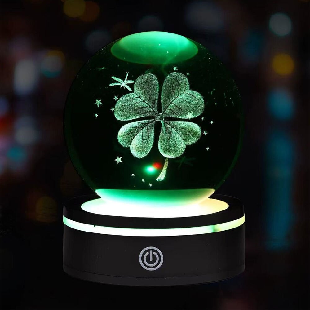 USB'li Yonca Tasarımlı Dönen Cam Küre