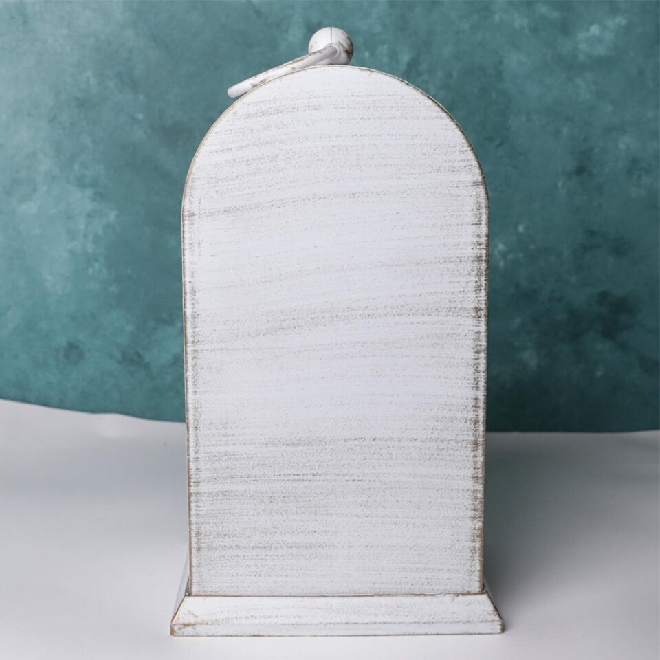 LED Işıklı Eskitme Şömine Saat