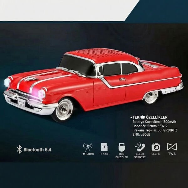 Pontiac Klasik Araba Tasarımlı Bluetooth Hoparlör