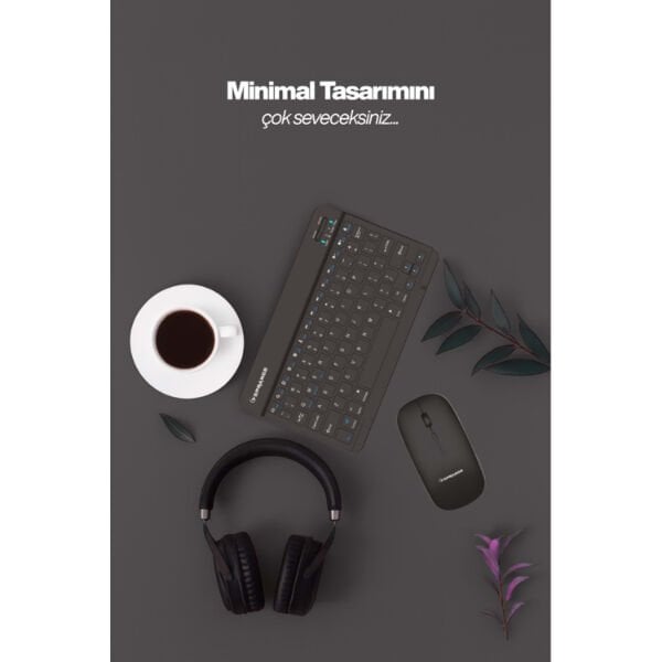 Siyah Kablosuz Klavye Ve Mouse Seti