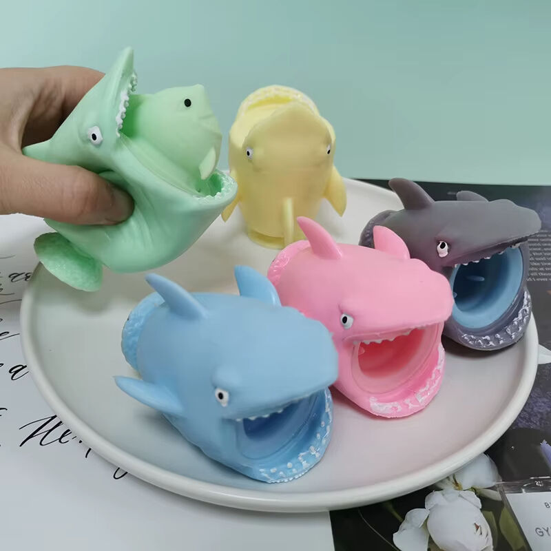 Sürpriz Karakterli Köpek Balığı Tasarımlı Squishy - 12'li Paket - Minik Balıklı
