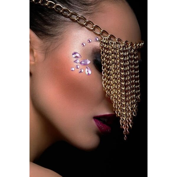 Pembe Taşlı Makyaj Yüz Süsü