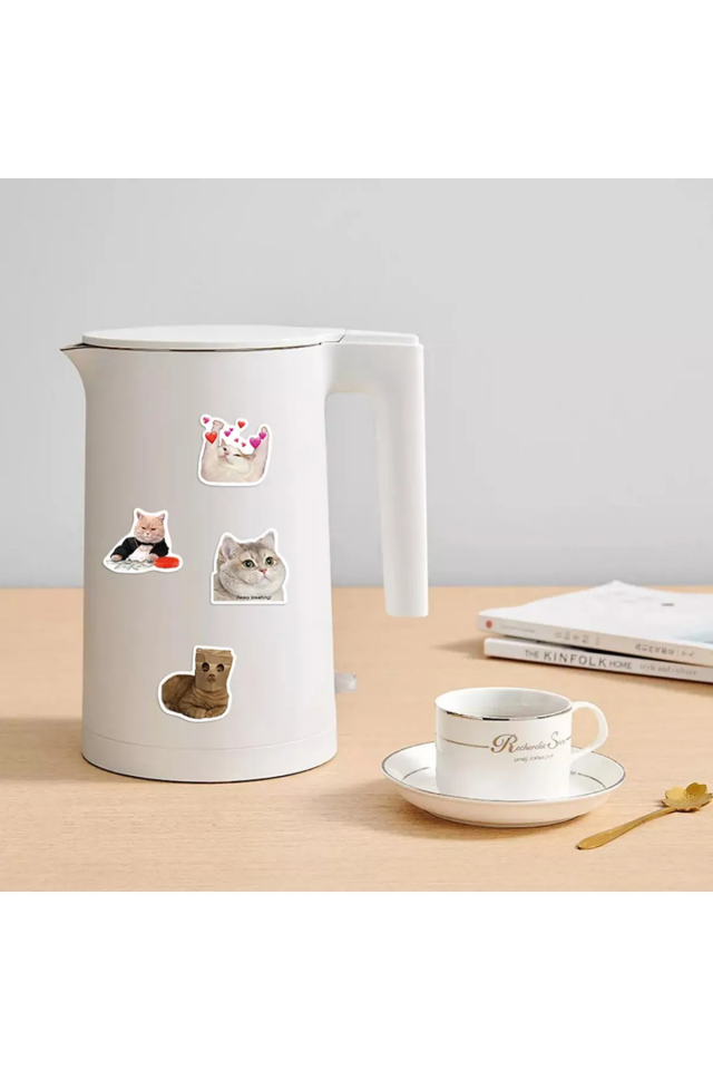 Çılgın Kediler Macbook Notebook Tablet Telefon Ajanda Laptop Defter Sticker Seti