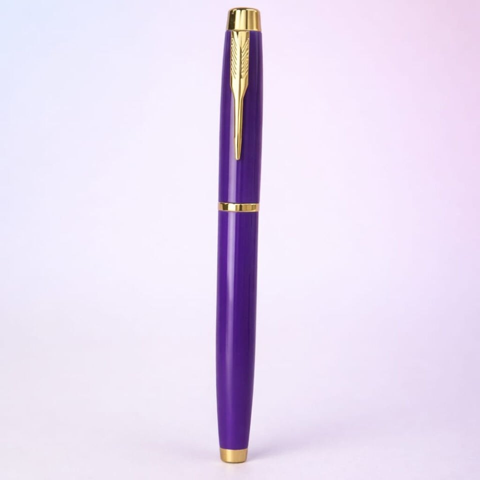 Premium Mor Metal Roller Kalem