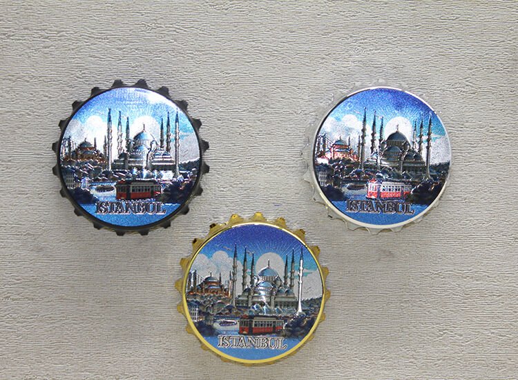 İstanbul Temalı Gazoz Kapağı Magnet - Model 3