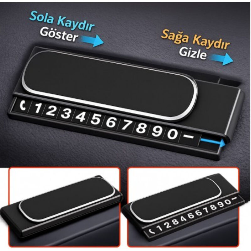 Araç İçi Numaratör - Kayar Kapaklı - Fosforlu Torpido Üstü