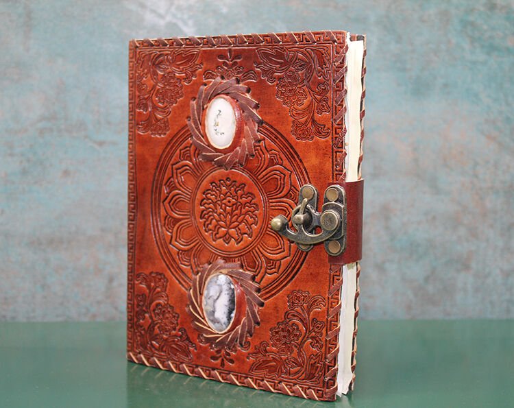 Taşlı Deri Defter Model 9