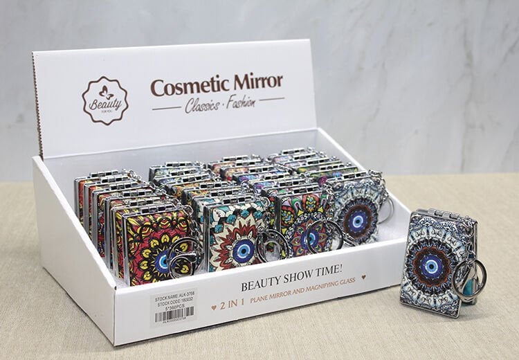 Taşlı El Aynası Anahtarlık Model 1